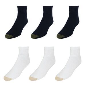 Gold Toe Men's Big & Tall Cotton Quarter Socks (Pack of 6)